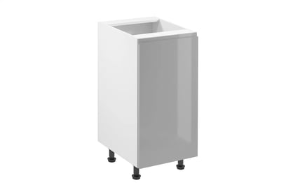 Dulap de bucătărie de bază Aspen D40 cu o ușă – gri lucios