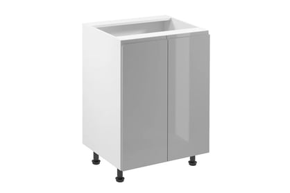 Dulap de bucătărie de bază Aspen D60 cu două uși – gri lucios