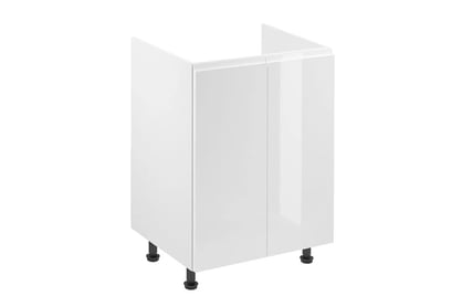 Szafcă de bază bucătărie Aspen D60Z cu două uși pentru chiuvetă – alb