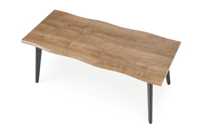 Sanvi 2 kihúzható asztal 150-210x90 cm - natúr / fekete lábak dickson 2 stůl rozkladany 150-210/90 cm, Deska - přírodní, Nohy - Fekete