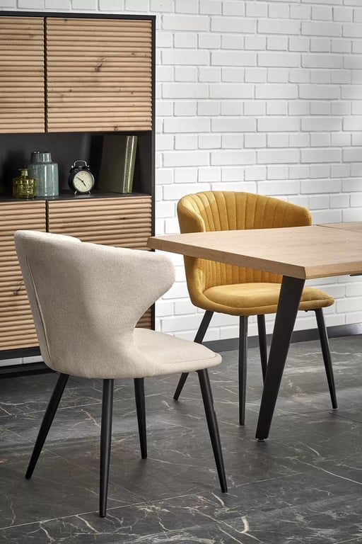 Sanvi 2 kihúzható asztal 150-210x90 cm - natúr / fekete lábak dickson 2 stůl rozkladany 150-210/90 cm, Deska - přírodní, Nohy - Fekete