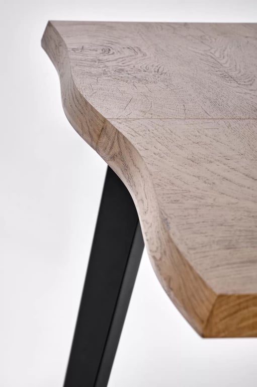 Sanvi 2 kihúzható asztal 150-210x90 cm - natúr / fekete lábak dickson 2 stůl rozkladany 150-210/90 cm, Deska - přírodní, Nohy - Fekete
