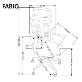 FABIO Scaun de birou Negru fabio Fotoliu  gabinetowy negru