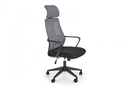 Scaun de birou Silewi cu cotiere - gri / negru