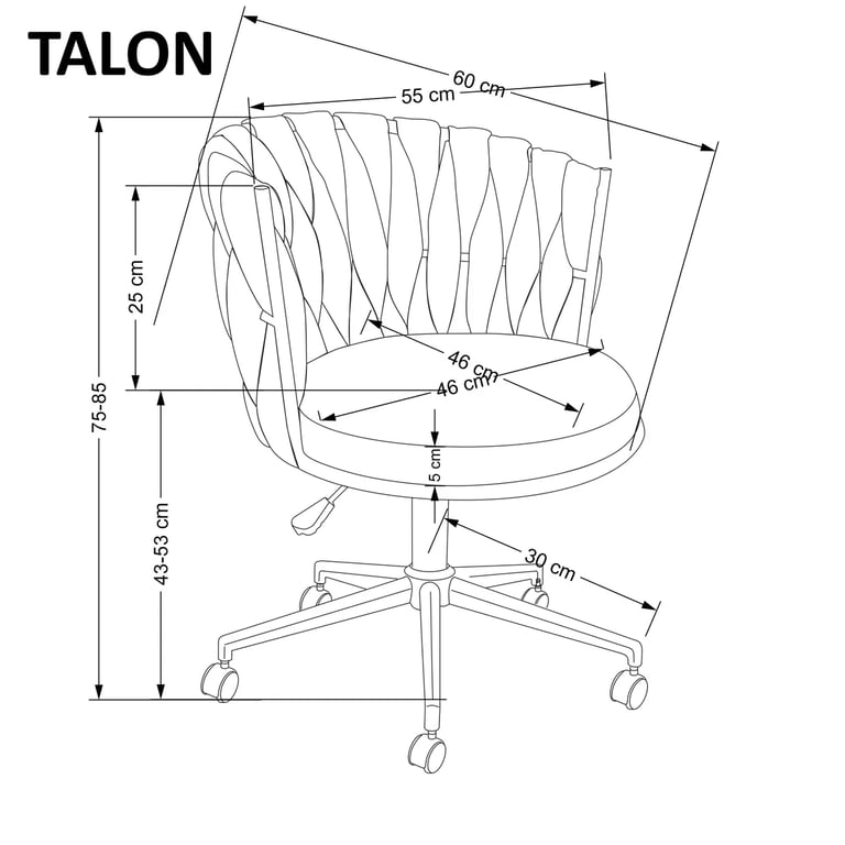 TALON Křeslo gabinetowy jasný béžový Kancelářske křeslo talon - jasný Béžová