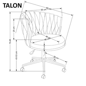 TALON irodai szék - hamuszürke Kancelářske křeslo talon - Popelový