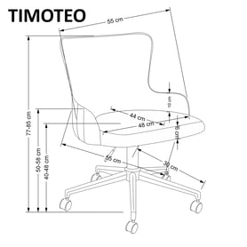 TIMOTEO irodai szék - sötétzöld Kancelářske křeslo timoteo - tmavý Zelený