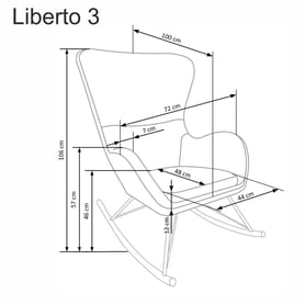 Fotoliu LIBERTO 3 balansoar - alb fotel balansoar liberto 3 - bialy