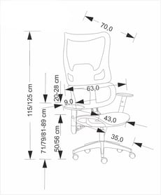 Casilo ergonomikus forgószék - fekete Fotel ergonomiczny Casilo obrotowy - fekete