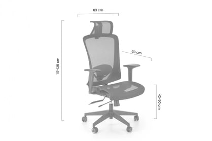 Scaun ergonomic Tamali - negru Fotel ergonomiczny Goliat - negru