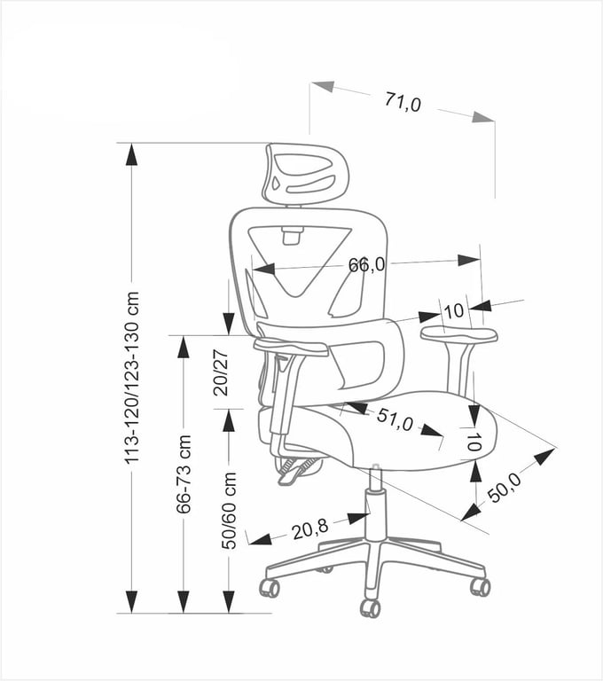 Lorendi ergonomikus forgószék - fekete Fotel ergonomiczny Lorendi obrotowy - fekete 