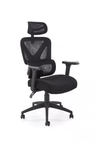 Ergonomické kancelárske kreslo Lorendi otočné - čierna ekokoža