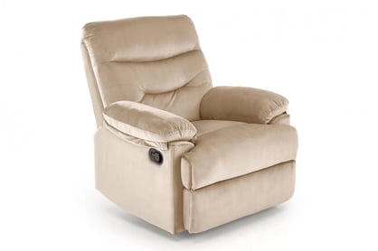 Feldoro dönthető relax fotel - bézs velvet szövet