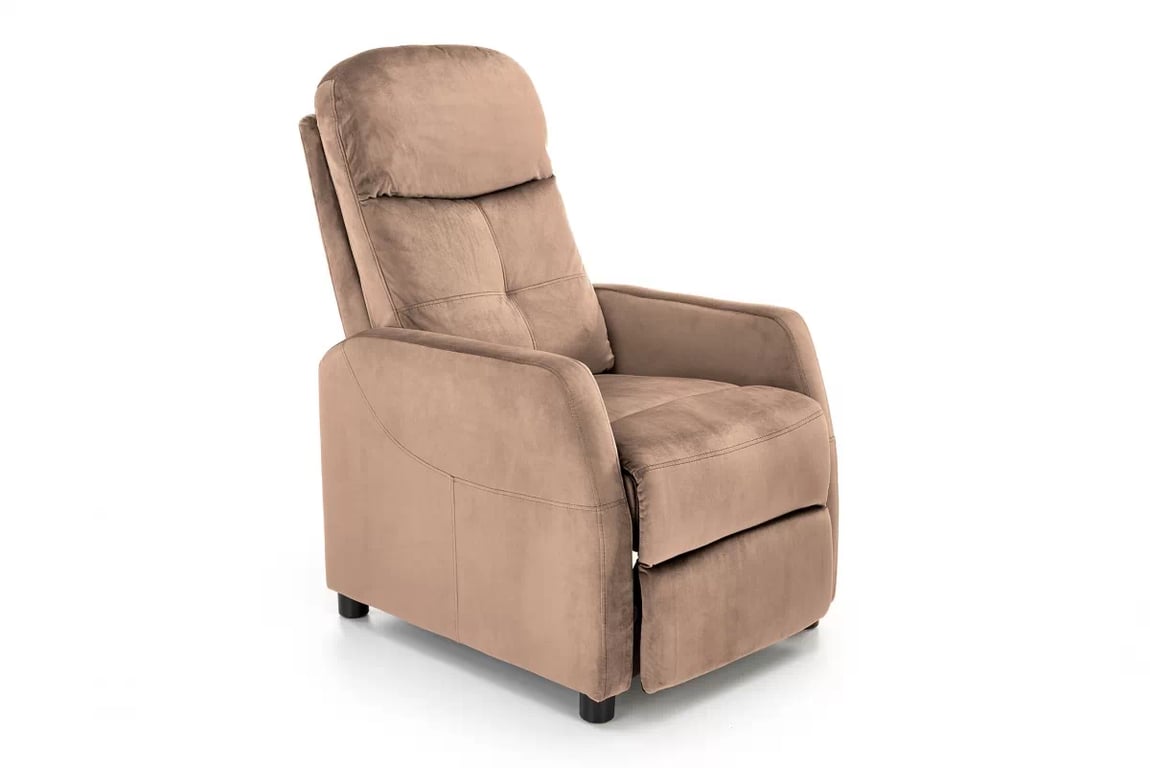 Fotoliu extensibil Pelino 2 - catifea bej Bluvel 28 Fotel pliere Felipe 2 - bej welwet Bluvel 28