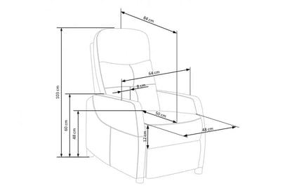 Fotoliu extensibil Pelino 2 - catifea bej Bluvel 28 Fotel pliere Felipe 2 - bej welwet Bluvel 28