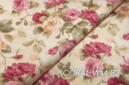 Vilano fotel lábtartóval - virágmintás Coral Wm-82 / falábakkal Fotel Fülek Vilano z podnozkiem - Szövet drukowana w kwiaty Coral Wm-82 / Lábak bükk