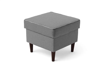 Křeslo ušák Vilano s podnožkou - vzor Kenia 700 / nohy venge Křeslo Ušák Vilano z podnozkiem - wzor pepitka Kenia 700, Nohy Venge