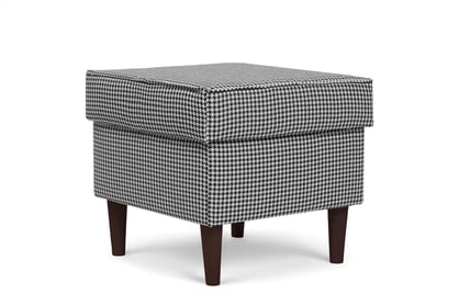 Křeslo ušák Vilano s podnožkou - vzor Kenia 700 / nohy venge Křeslo Ušák Vilano z podnozkiem - wzor pepitka Kenia 700, Nohy Venge