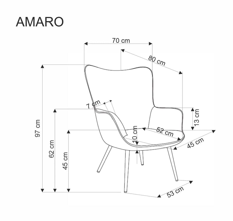 AMARO Pihenő fotel, hamu Pihenő fotel amaro - hamu Kordbársony hyper 08