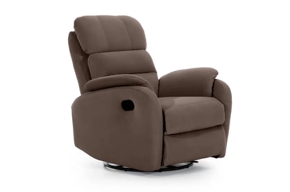 Kreslo odpočinkové Amber s funkciou Relax - Hnedý zamat Casablanca 2306 - Koncovka Série 