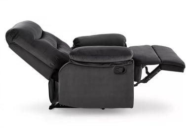 Feldoro dönthető relax fotel - fekete velvet szövet Pihenő fotel Feldoro rozkladany - fekete welwet
