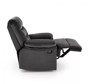 Feldoro dönthető relax fotel - fekete velvet szövet Pihenő fotel Feldoro rozkladany - fekete welwet