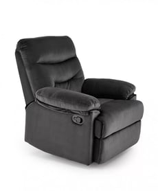 Feldoro dönthető relax fotel - fekete velvet szövet Pihenő fotel Feldoro rozkladany - fekete welwet