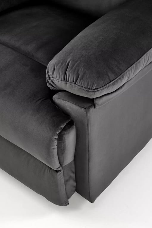 Feldoro dönthető relax fotel - fekete velvet szövet Pihenő fotel Feldoro rozkladany - fekete welwet