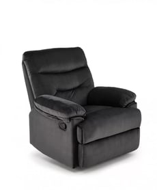 Feldoro dönthető relax fotel - fekete velvet szövet Pihenő fotel Feldoro rozkladany - fekete welwet