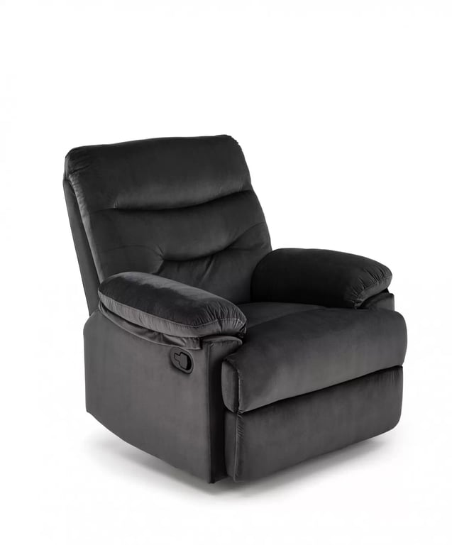 Feldoro dönthető relax fotel - fekete velvet szövet Pihenő fotel Feldoro rozkladany - fekete welwet