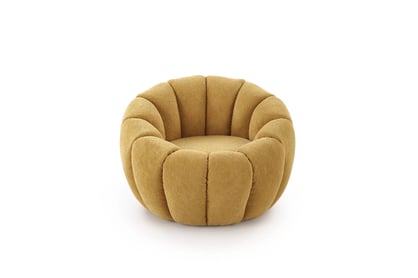 Pares fotel pihenő - mustár boucle szövet Pihenő fotel Pares - boucle mustár 