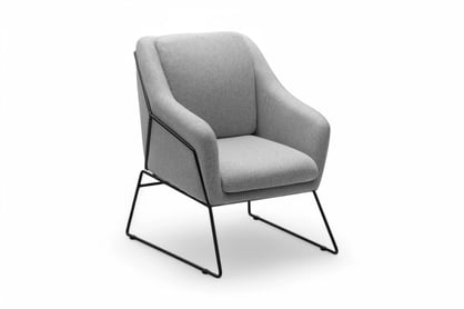 Dizajnové kreslo Pelinio - svetlošedá / čierna