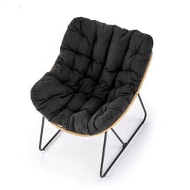 Fotoliu WHISPER negru / natural Fotoliu  wypoczynkowy whisper - negru / přírodní