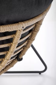 Fotoliu WHISPER negru / natural Fotoliu  wypoczynkowy whisper - negru / přírodní