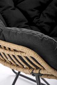 Fotoliu WHISPER negru / natural Fotoliu  wypoczynkowy whisper - negru / přírodní