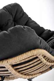 Fotoliu WHISPER negru / natural Fotoliu  wypoczynkowy whisper - negru / přírodní