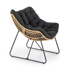 Fotoliu WHISPER negru / natural Fotoliu  wypoczynkowy whisper - negru / přírodní