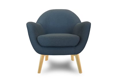 Kreslo s drevenými nohami Mira