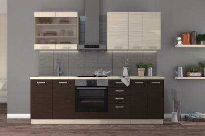 Predný panel umývačky riadu Amox 60 cm ZM 570x596 - legno tmavohnedé / otvorený panel Predná časť do umývačky 60cm Amox ZM 570x596 s odkrytým panelom - Tmavé legno Hnedá