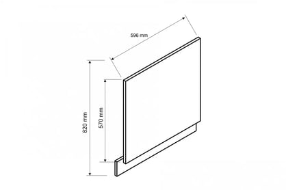 Čelo na umývačku riadu 60 cm Anika 60PO s odkrytým panelom – dub artisan Predná časť do umývačky 60cm s odkrytým panelom Anika 60 PO - Dub artisan