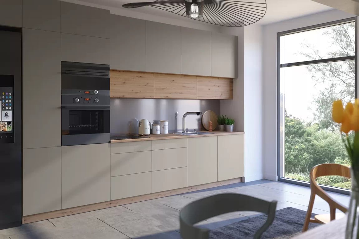 Langen D60FZN mosogatógép előlap nyitott panellel - beige Mosogatogép előlap z panelem odkrytym Langen D60FZN - beige