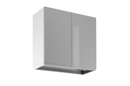 Dulap de bucătărie suspendat Aspen G80C dublu cu uscător de vase – gri lucios