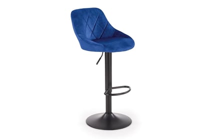 Scaun de bar H101 tapițat - albastru