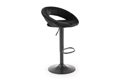 Scaun de bar H102 tapițat - negru