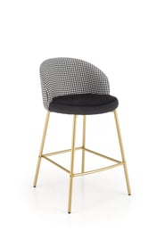 Scaun de bar tapițat H113 - negru / alb h113  Barová židle negru / Alb