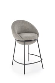 Scaun de bar H118 tapițat - gri