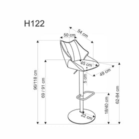 Barová židle H122 - béžová pletenina Vardo 28 / černé nohy h122 Barová židle Nohy - černá, Sedák - béžová