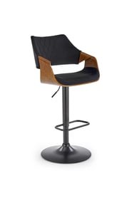 H124 scaun bar negru / nucă