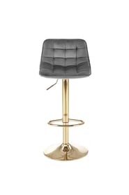 Scaun de bar H120 tapițat - Picior - auriu, Scaun - gri închis Barová židle čalouněná h120 - tmavý popel / Žlutý