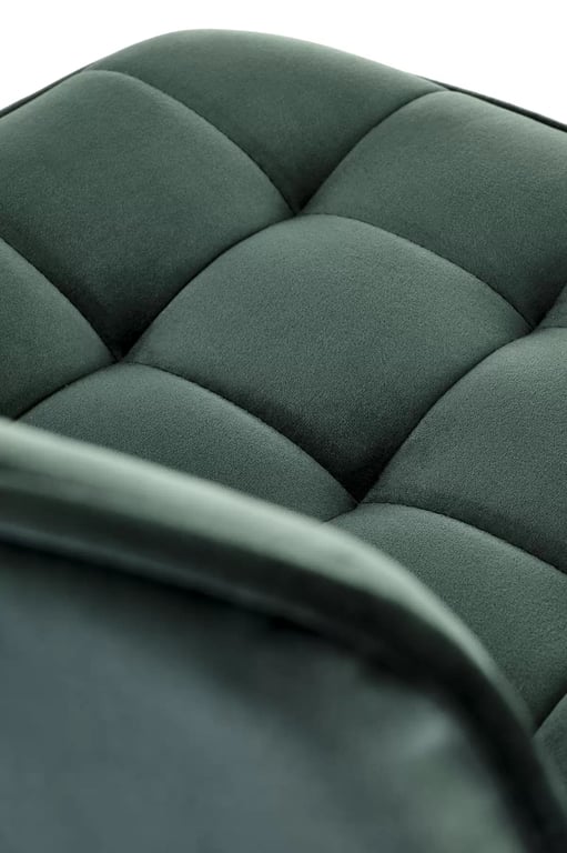 Scaun de bar H120 tapițat - Picior - auriu, Scaun - verde închis Barová židle čalouněná h120 - tmavý Zelený / Žlutý